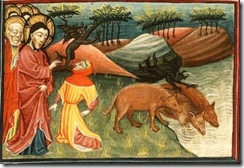 Jesus expulsa demonios para porcos