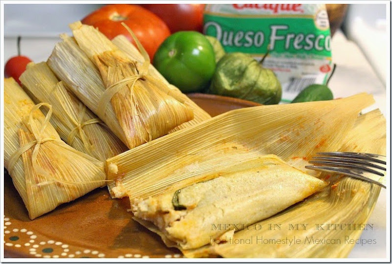 Cheese and Roasted Peppers Tamales | Tamales de Rajas