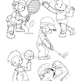 Dibujos Para Colorear De Ninos Haciendo Ejercicio - Para Colorear