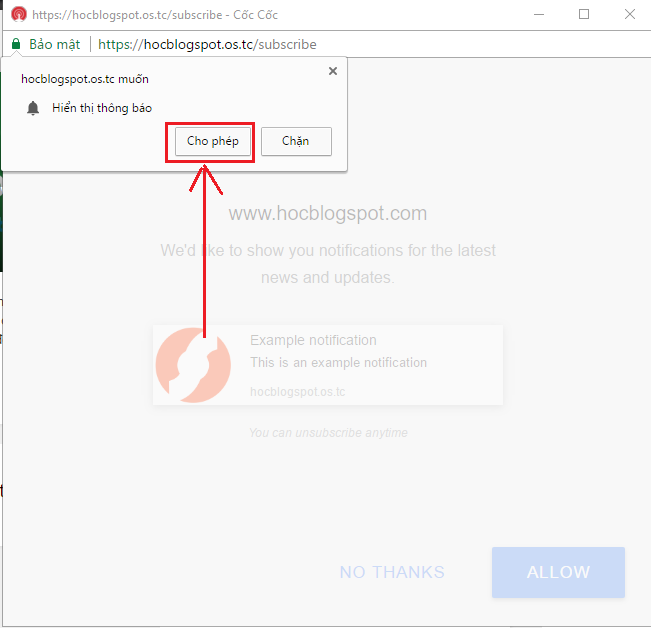 Cách tạo thông báo trên trình duyệt (Push notifications) cho Blogspot Cách tạo thông báo trên trình duyệt (Push notifications) cho Blogspot