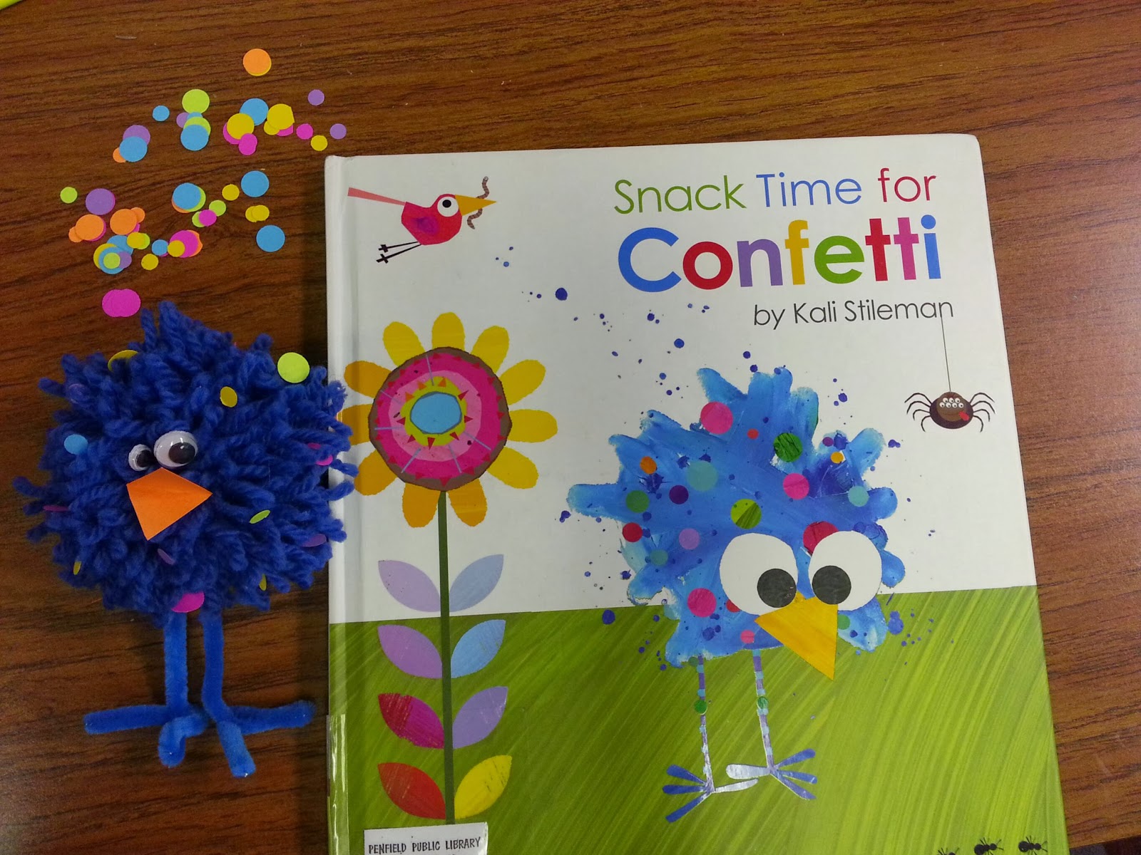 Misadventures of a YA Librarian Confetti Bird Story and Craft