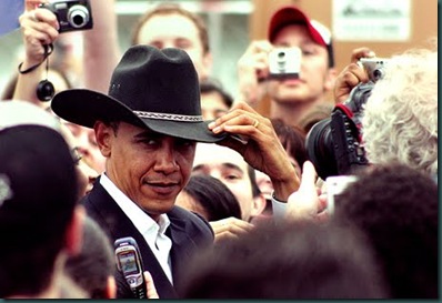 Obama cowboy hat