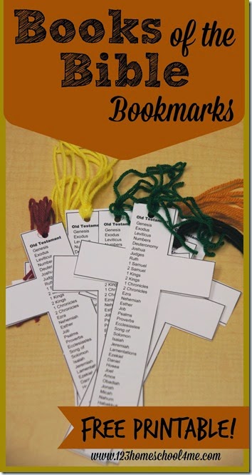 Free Printable Books of the Bible Bookmark