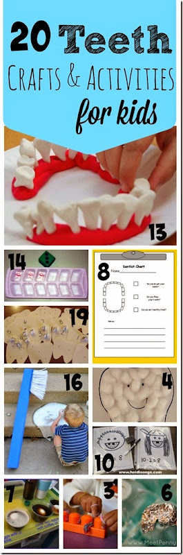 20 Teeth Crafts and Activities for Kids - There are lots of handon ideas for preschool and elementary kids perfect for Dental Health month in Febuary 20 Teeth Crafts and Activities for Kids - There are lots of handon ideas for preschool and elementary kids perfect for Dental Health month in Febuary