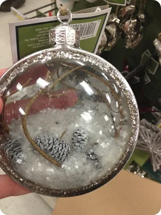 Target snowy ornaments