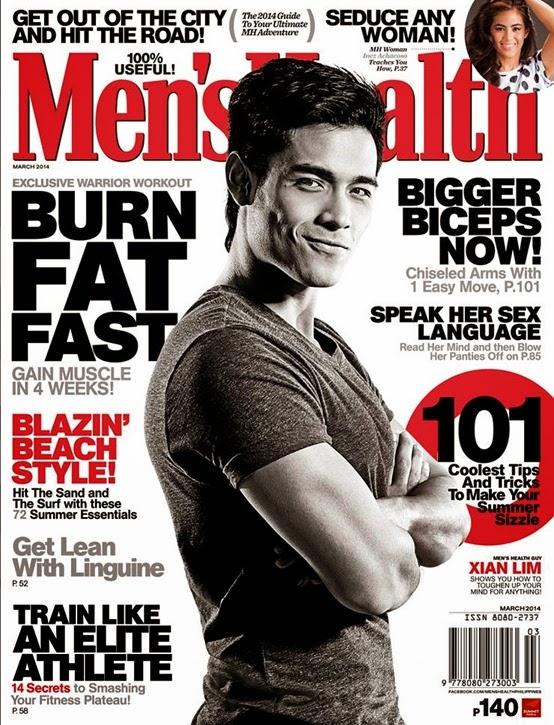 Xian Lim Men's Health magazine cover March 2014