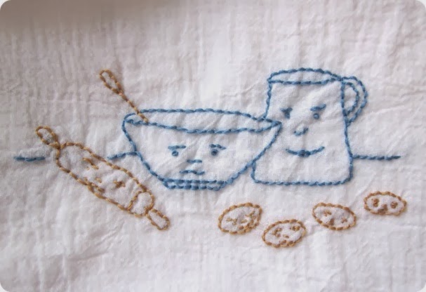 cats, embroidered towels 020