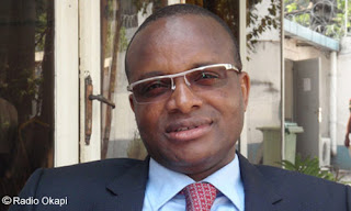 Maker Mwangu, ministre de l'Enseignement primaire, secondaire et professionnel, Kinshasa 2010.