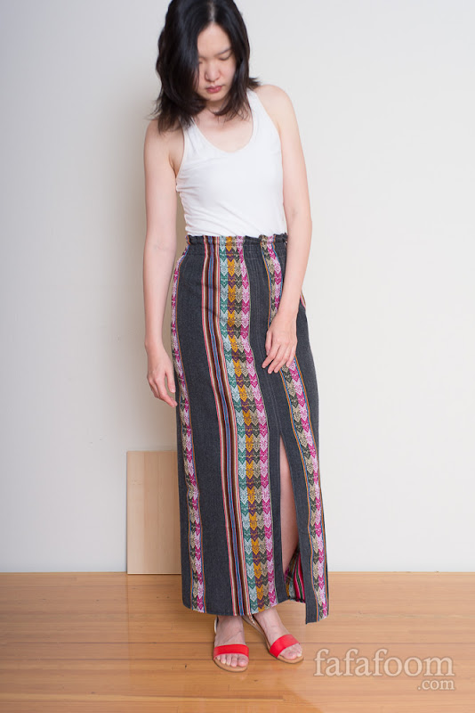 DIY Maxi Skirt from Gorgeous Peruvian Striped Textile | FAFAFOOM | DIY ...