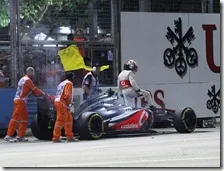 Il ritiro di Hamilton nel gran premio di Singapore 2012