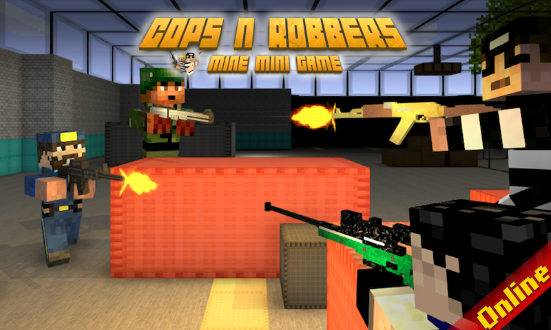 Android application Cops N Robbers:Pixel Craft Gun screenshort