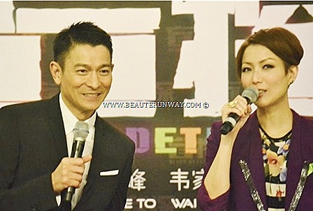 ANDY LAU & SAMMI CHENG IN SINGAPORE FOR BLIND DETECTIVE MOVIE GALA PREMIERE RWS Resorts World Sentosa Hong Kong Superstars silver screen theme song film-maker Johnnie To Cannes Film Festival 2013  
