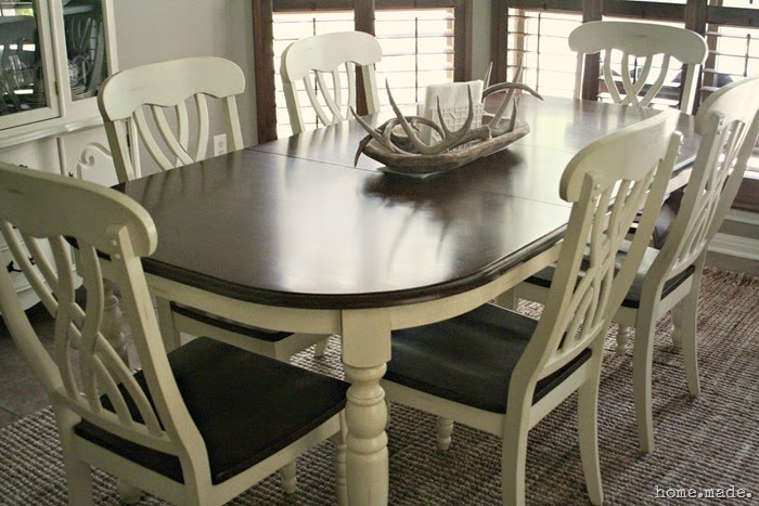 Wood and White Dining Set