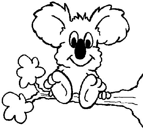 Dibujo De Koala Kawaii Para Colorear - páginas para colorear