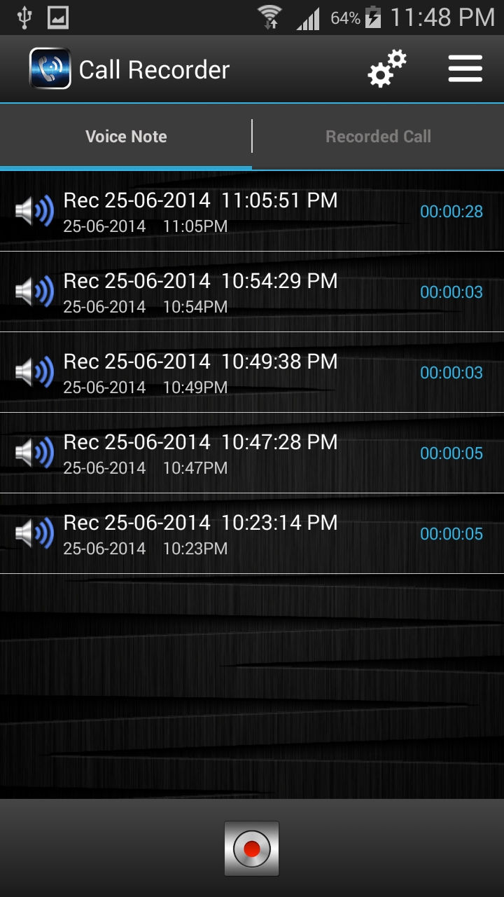 Call Recorder + Voice Recorder Screen 2