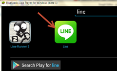 การติดตั้ง apps line ใน bluestack