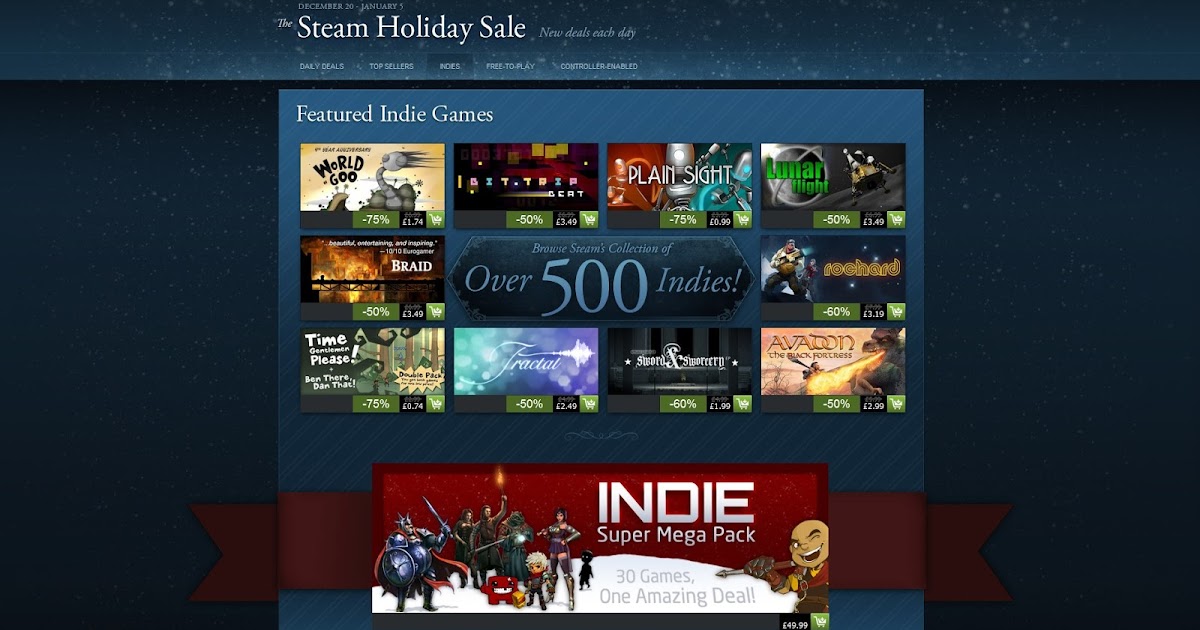 Indie Retro News: Steam Christmas Sale - 2012