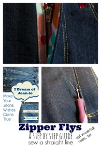 zipper fly side inseams jeans sew along sew a straight line