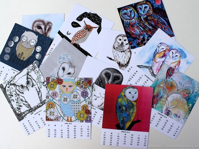 2015 Owl Lovers Calendar via homework (8)