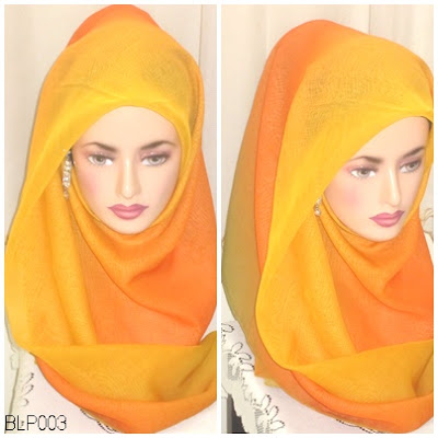 tudung bawal 5 tone tudung bawal 5 tone kuning oren