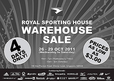 Royal Sporting House Warehouse sale puma adidas reebok nike new balance crocs vans lacoste roxy
