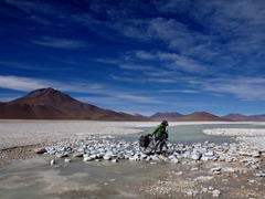Stream crossing alongside Laguna Verde, Southwestern Bolivia.