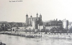 Vintage postcard tower of London