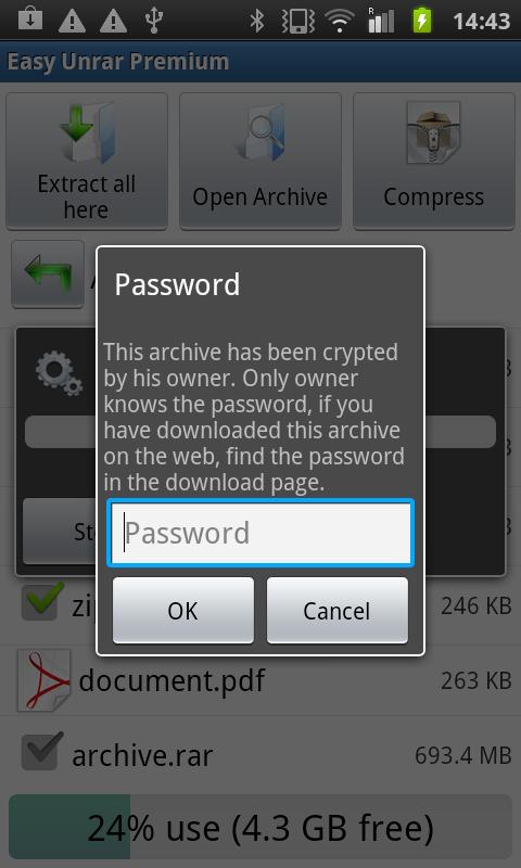Easy Unrar, Unzip &amp; Zip Screen 3