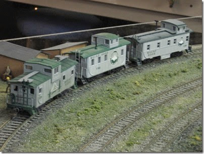 IMG_0359 Cabooses X228, 042 & 281 on the Mount Hood Model Engineers HO-Scale Layout in Portland, Oregon on March 8, 2008