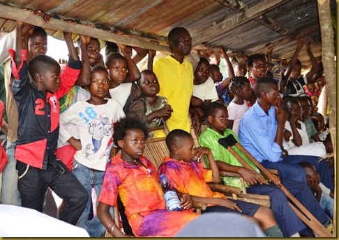 Mbala 1 - congregation and Ditekemena kids