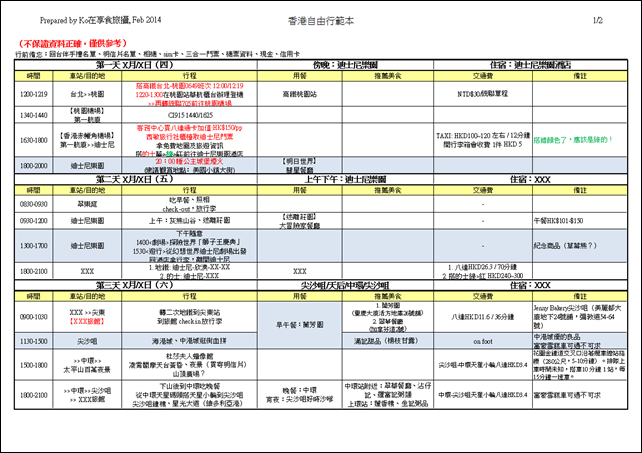 香港自由行行前準備 PART 2：行程、門票、APP_02