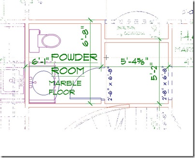 Powder Room floor plan