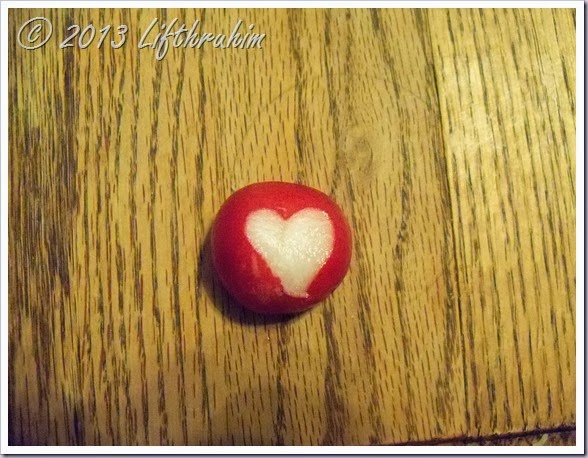 Photo of Radish with natural heart shape in side