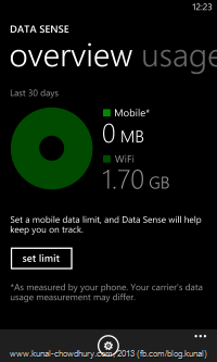 Data Sense - a new app to track your data usage 