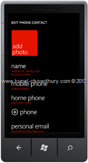 Screenshot 4 : How to Save Phone Number in WP7 using the SavePhoneNumberTask?