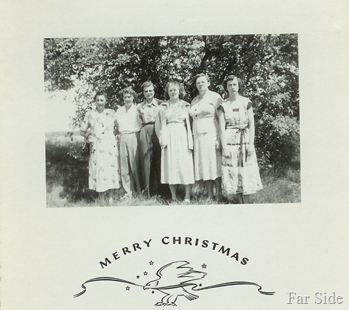 Christmas Card 1951 Mom and Grandma