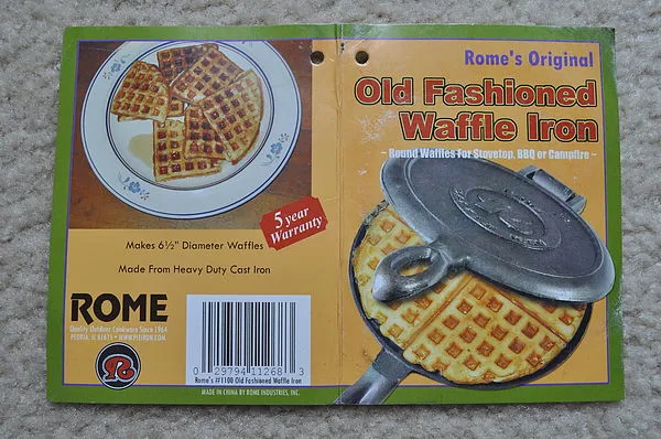 ROME Old Fashioned Waffle Iron 