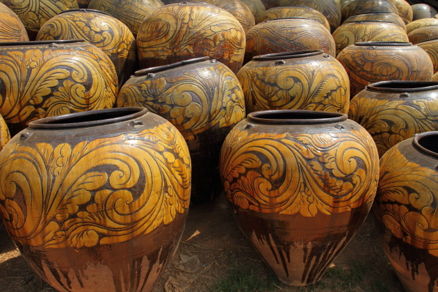 Pots from the Pottery Town of Twante, Burma
