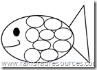 Free printable template for Rainbow Fish at Raki's Rad Resources.