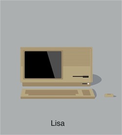 Ilustraciones sobre la evolución de las computadoras de Apple