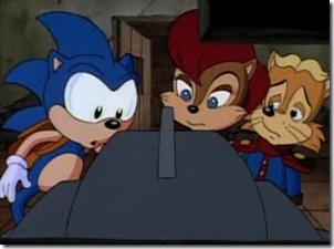 Sonic, Princesa Sally e Antoine em Sonic the Hedgehog