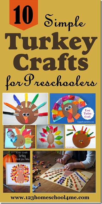 10 Simple Turkey Crafts for Preschoolers 10 Simple Turkey Crafts for Preschoolers