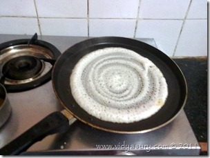 VidyaSury Dosa waiting to be flipped over