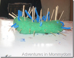 close up make a sea cucumber model