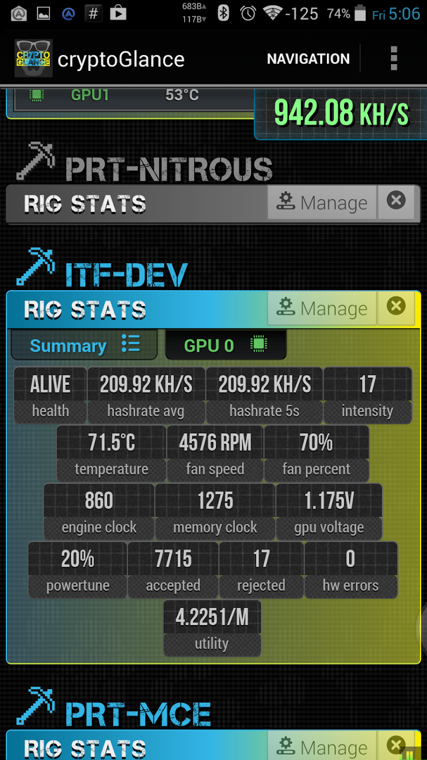 cryptoGlance Screen 3