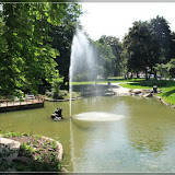 Wasserspiel im Park in Mariánské Lázně