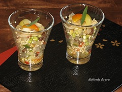 verrines au quinoa germés