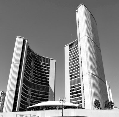 Toronto City Hall B W