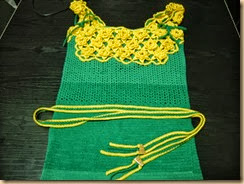 crochet green dress one