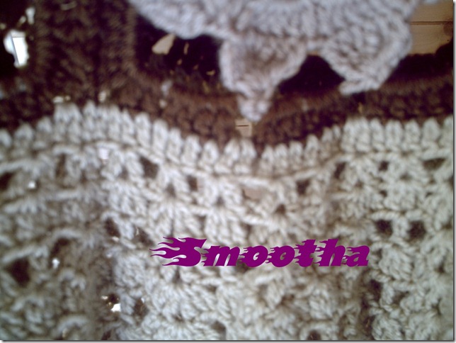 Vestido de crochet castanho e beje (5)